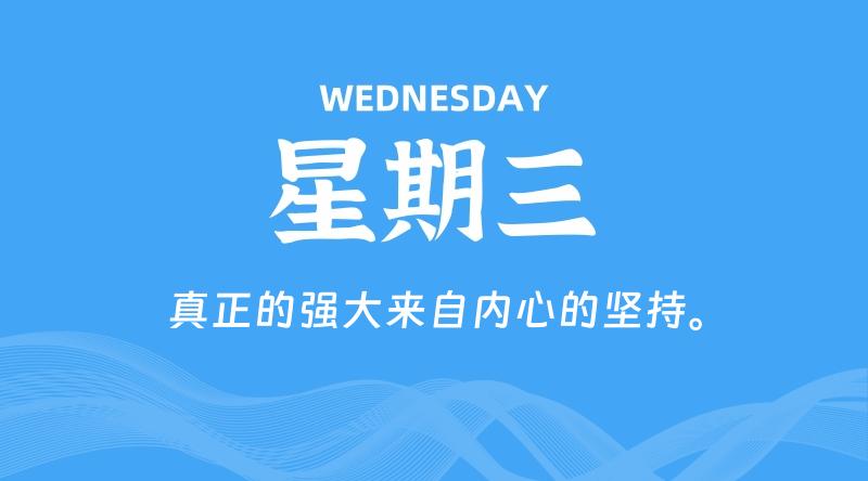 06月03日，星期三, 每天60秒读懂全世界！