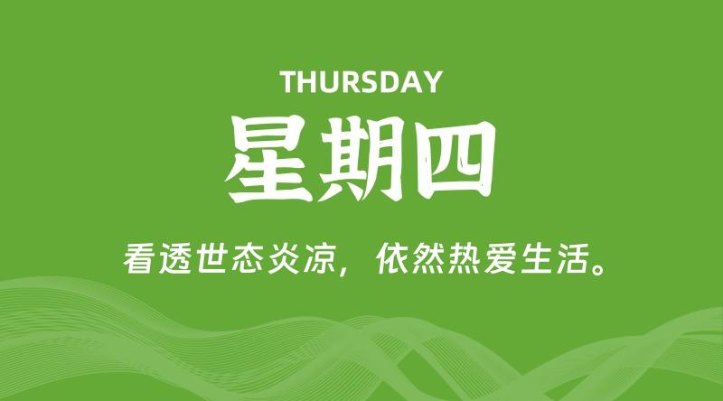 06月04日，星期四, 每天60秒读懂全世界！