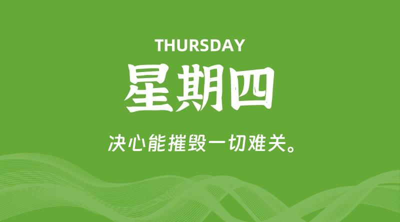 08月06日，星期四, 每天60秒读懂全世界！