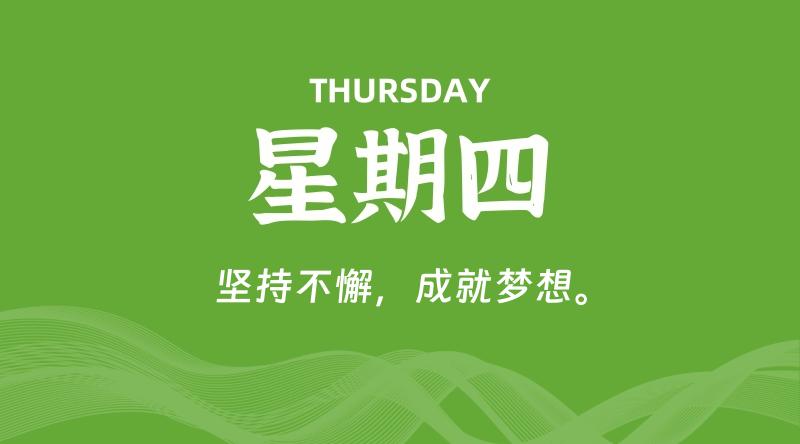 08月13日，星期四, 每天60秒读懂全世界！